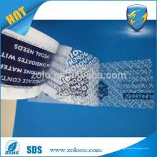 A fita de garantia de garantia de amostra e design gratuita oferece impressão com fita de segurança à prova de água com um texto personalizado